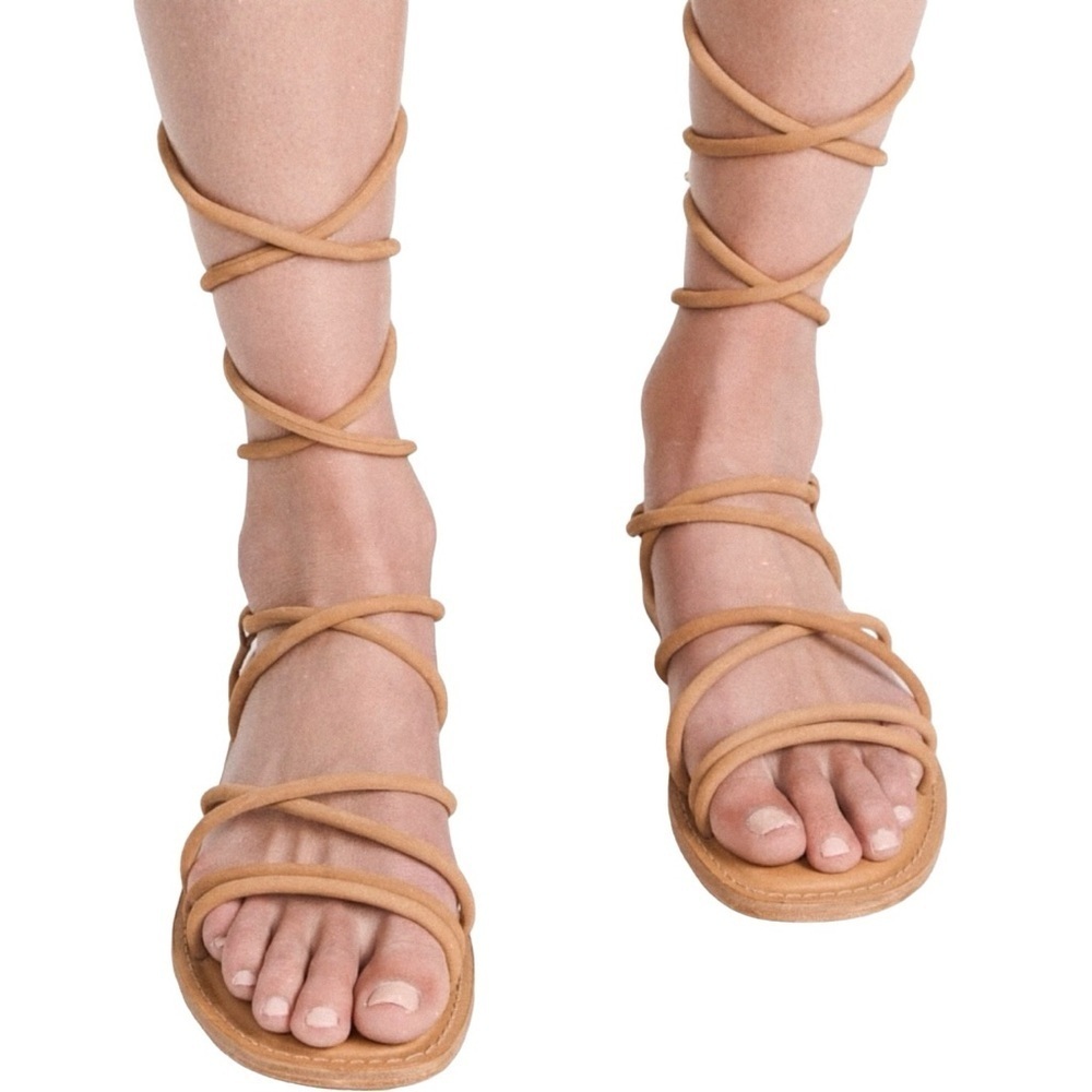 NWT SCHUTZ ‘Magdalena’ Women’s Lace Up Sandals in “Nude Caramel” Size 5.5
